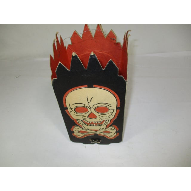 Vintage Halloween Skull and Crossbones Lantern For Sale - Image 6 of 16