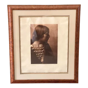 Framed Edward Curtis Arikara Girl C 1908 Christopher Cordozo