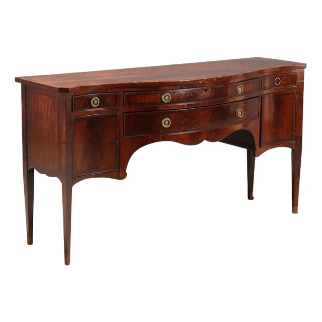 Vintage Mahogany Feather Sideboard For Sale