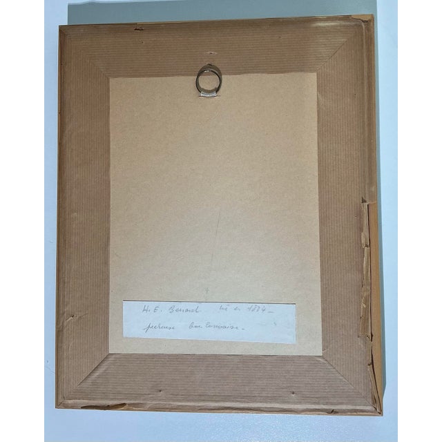 Rustic European Antique h.e. Bernard “Le Colporteur” 1834 Pencil Drawing, Framed French Figure Study For Sale - Image 3 of 9