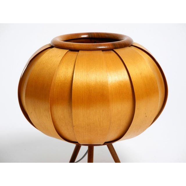 Wood Veneer Tripod Lamp by Stanislav Kučera for Úluv, Czech, 1960s For Sale - Image 11 of 16