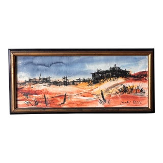 Rudi Röth (1912-1991), "Coastal Dunes" – Signed Original Watercolor For Sale