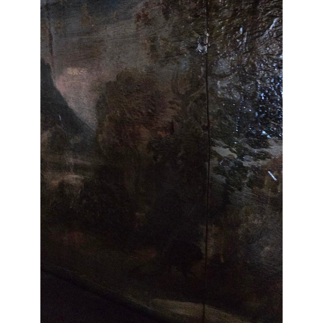 Antique European Display Case Cabinet With Painted Interior For Sale - Image 13 of 17