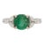 1.6Ct Zambian Emerald Ring With Earth Mined Diamond Accents: Solid 14k Gold, , Size 6.75 For Sale