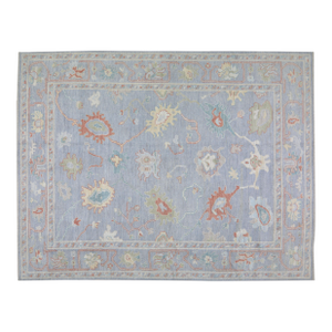 Turkish Oushak Hand Knotted Wool Rug, 5'2"x7'