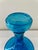 Vintage Mid-Centuy Modern Blue Glass Decanter Bottle With Stopper For Sale - Image 4 of 5