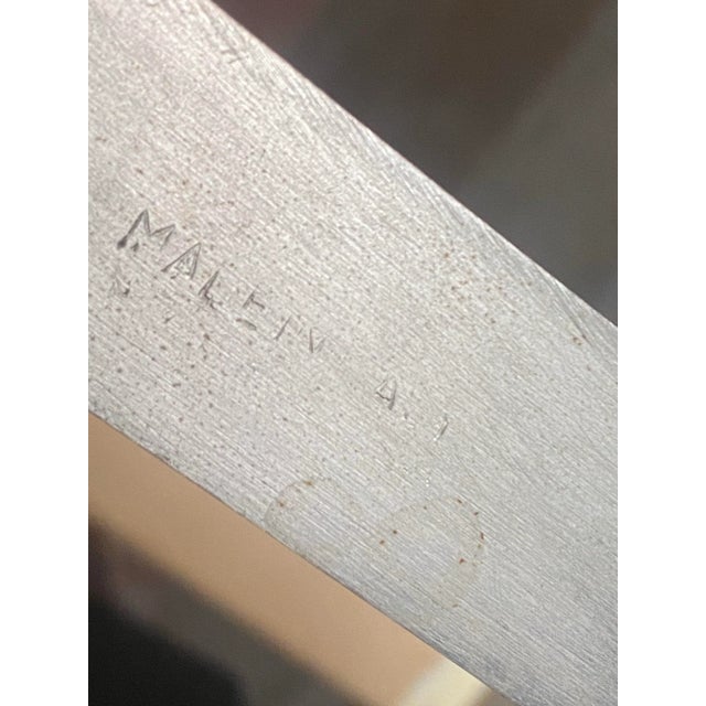 Metal Vintage Maison Jansen Polished Steel and Brass Cocktail Coffee Table For Sale - Image 7 of 7