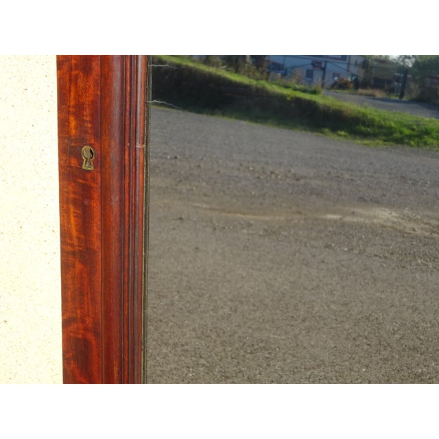 Large Antique Mirror with Flamed Mahogany Frame, 1890s For Sale - Image 4 of 17