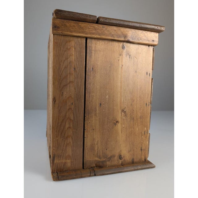 Small Rustic Primitive Natural Pine Apothecary Chest, 1940s For Sale - Image 9 of 16