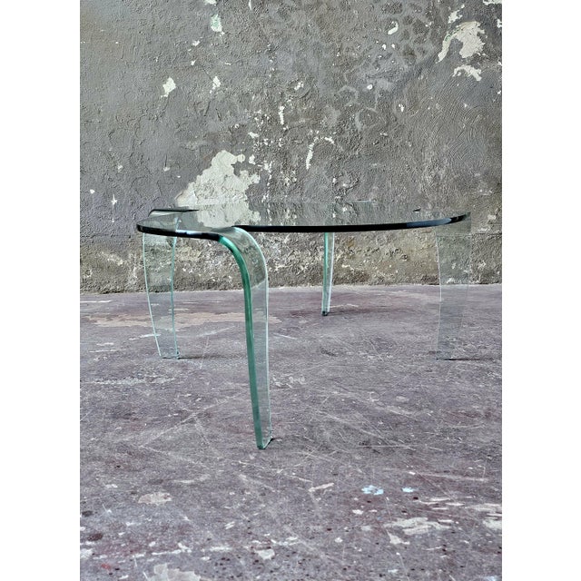 Glass Coffee Table from Fiam, 1980s For Sale - Image 8 of 11
