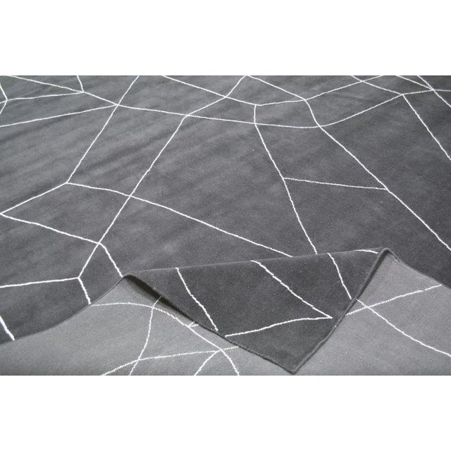 Moroccan Hand Knotted Wool Rug,8'1"X10' For Sale In New York - Image 6 of 6