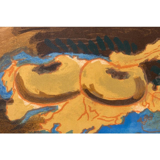 Georges Braque Georges Braque Les Pommes Et Feuilles 1958 Signed Color Lithograph on Paper For Sale - Image 4 of 8