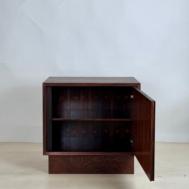 1960s Minimalistic Rosewood Night Stand or Small Cabinet For Sale - Image 4 of 11