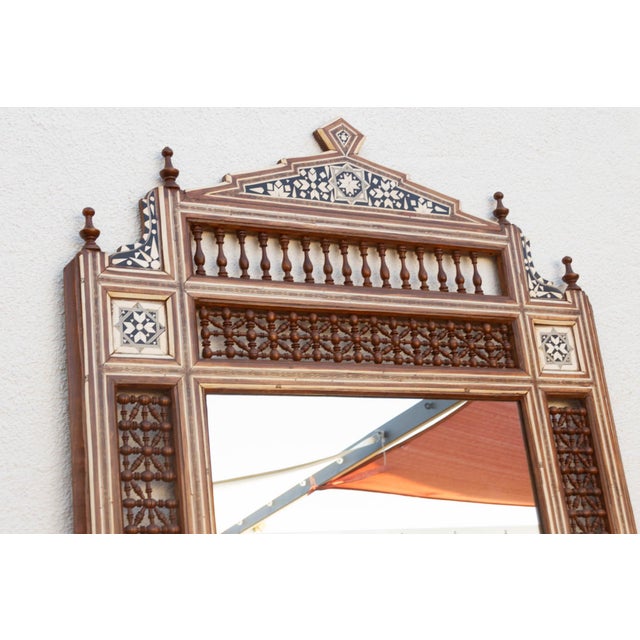 1960s Mid-Century Moorish Inlaid Mirror For Sale - Image 5 of 9