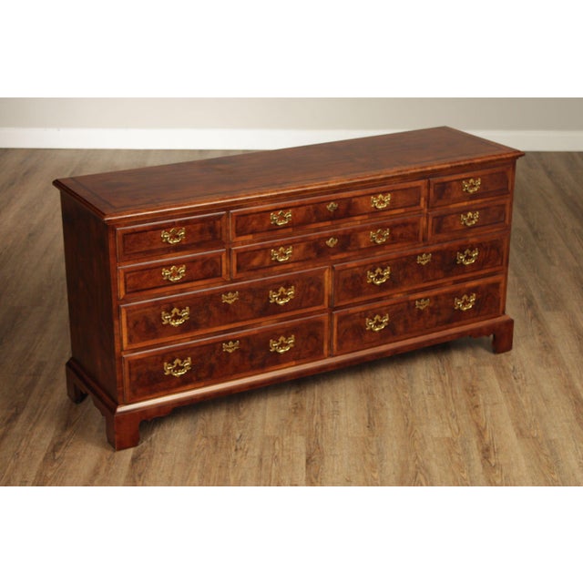 High Quality American Made Henredon Aston Court Collection Ten Drawer Dresser In Georgian Style. Features Beautifully...