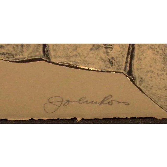 1980s "Temple Stratification" Abstract Landscape Diptych Collagraph by John Ross - a Pair For Sale In Denver - Image 6 of 8