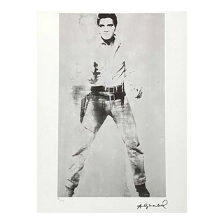 Andy Warhol Double Elvis Signed Lithograph 1963 Pop Art Mid Century Modern For Sale