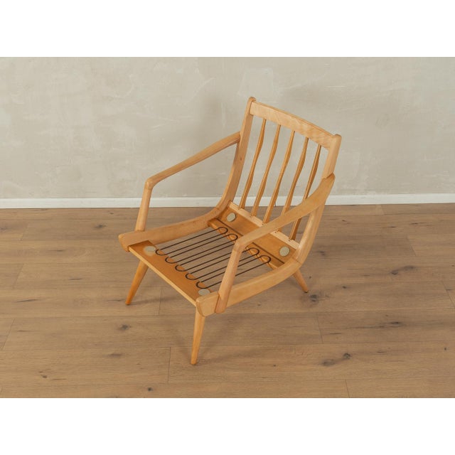 1950s Vintage Armchair in Beech, 1950s For Sale - Image 5 of 10