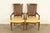 A gorgeous pair of French Regency Louis XVI style armchairs or dining captain chairs By Henredon USA, Circa 1970s Carved...