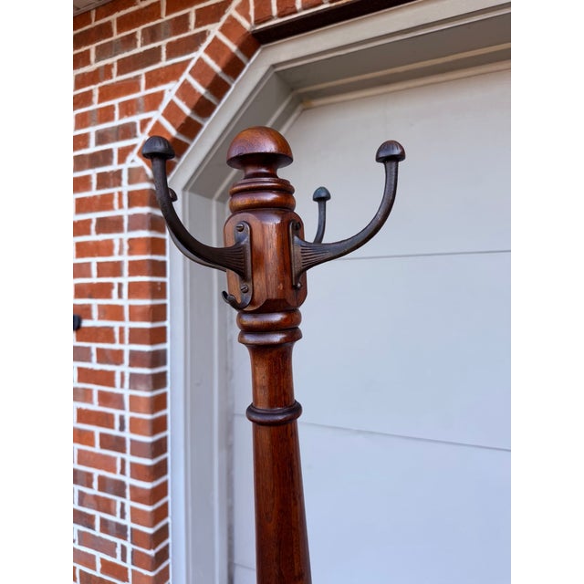 Antique Turned Mahogany Coat & Hat Rack, Circa 1890-1910 For Sale - Image 6 of 18