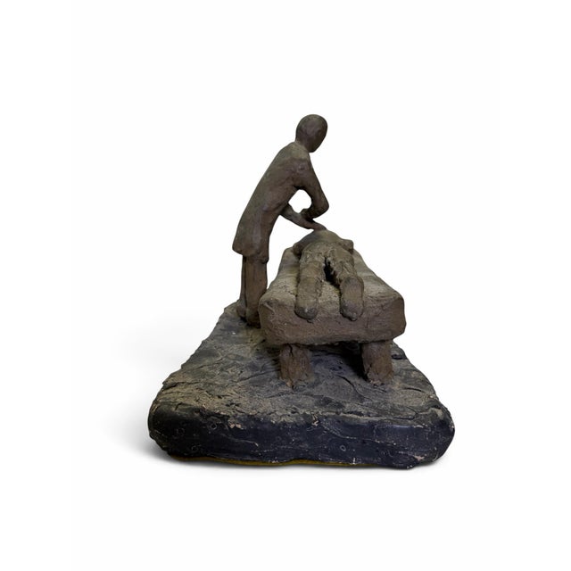 Vintage "The First Adjustment" Chiropractor & Patient Sculpture by Conner For Sale In West Palm - Image 6 of 8
