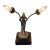 Antique Art Nouveau Figural Spelter “Lady" Table Lamp, 12” High For Sale