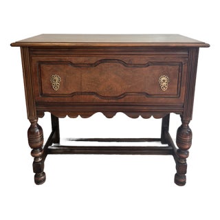 1920s Berkey & Gay Spanish Colonial Revival Walnut Server Cabinet For Sale