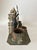 Art Deco Antique Figural Native American Cold Painted Spelter Smoking Desk Set For Sale - Image 3 of 10