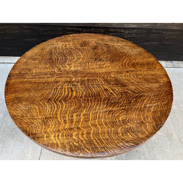 Early 20th C. Antique Tiger Wood Empire Dining Table Chairish