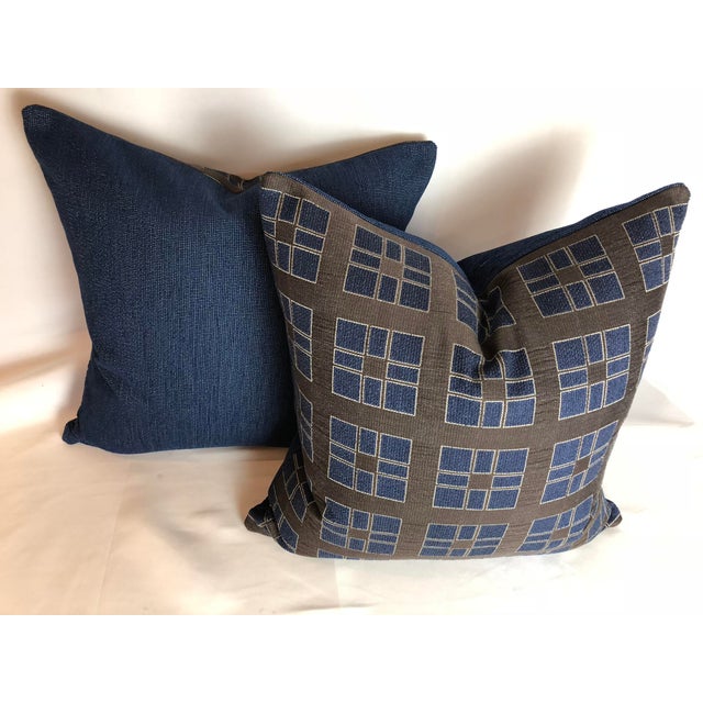 2010s Mid-Century Modern Brunschwig & Fils Fabric Pillow Covers - Set of 2 For Sale - Image 5 of 5