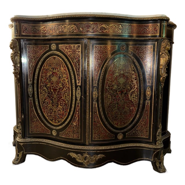 Napoleon III Boulle Marquetry Side Cabinet Mid-19th Century For Sale
