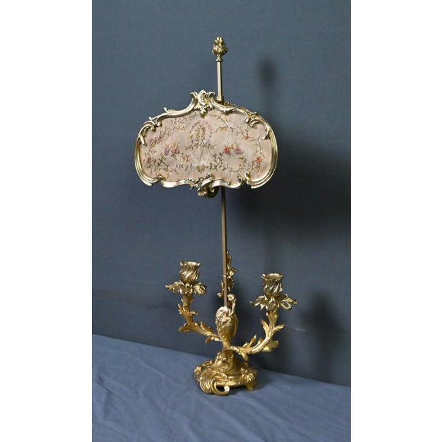 Antique Louis XV Chandelier in Gilt Bronze, 1850s For Sale - Image 4 of 18