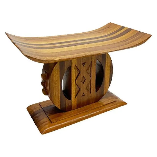 African Ashanti-Asante Style Wooden Stool For Sale - Image 11 of 11