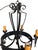Antique Wrought Iron Chandelier With Botanical Torches For Sale - Image 4 of 9