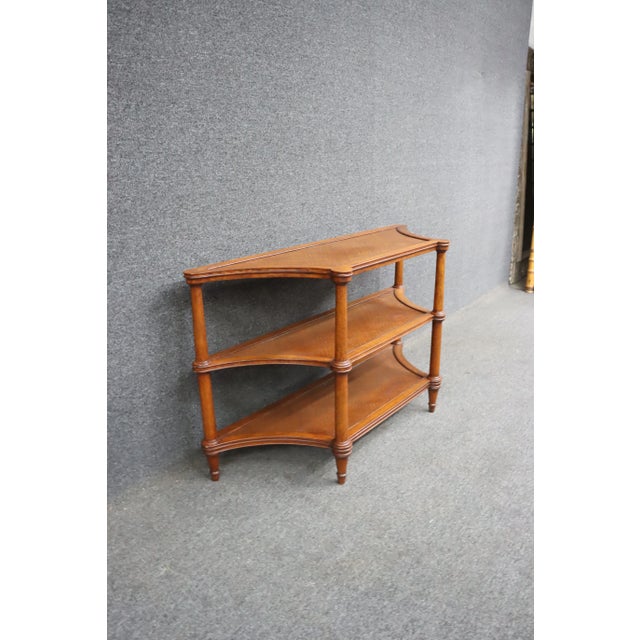 Brown Ethan Allen Legacy Collection Tiered Console Table For Sale - Image 8 of 12
