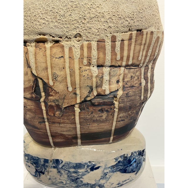 Contemporary Sculptural Contemporary Ceramic Totem Weight of the World For Sale - Image 3 of 8