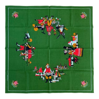 Vintage Sqaure Danish Tablecloth For Sale