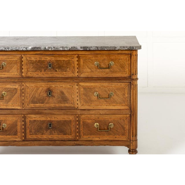 18th Century French Walnut Commode For Sale - Image 3 of 9