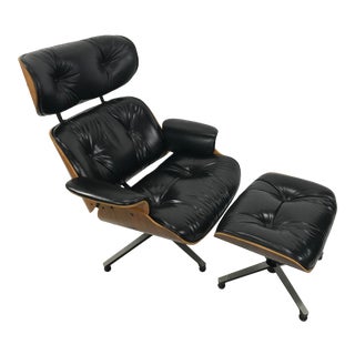 Vintage Mid Century Plycraft Eames Style Lounge Chair and Ottoman For Sale