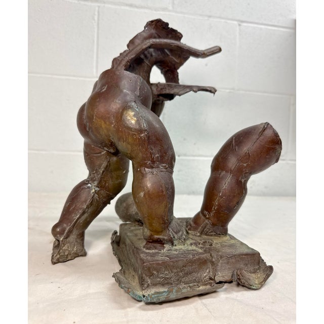 Vintage Daniel Vance Bronze Brutalist Sculpture Statue Disarticulated Baby Doll For Sale - Image 12 of 14