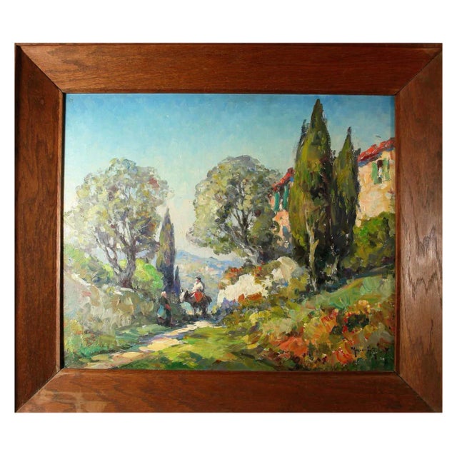 Marius Hubert-Robert, Small Farmhouse in the Sun, Early 20th Century, Oil on Canvas For Sale