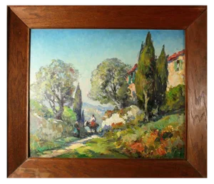 Marius Hubert-Robert, Small Farmhouse in the Sun, Early 20th Century, Oil on Canvas