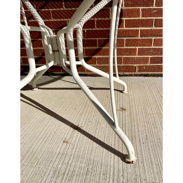American Woodard 72"x42" Wrought Iron Patio Outdoor Oval Dining Table For Sale - Image 3 of 7