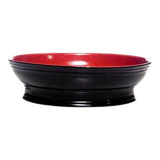 Vintage Burmese Lacquerware Bowl With Maker & Owner Marks For Sale