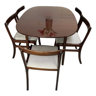 Rungstedlund Dining Table and Chairs by Ole Wanscher for P. Jeppesen, Denmark, 1970s, Set of 8 For Sale