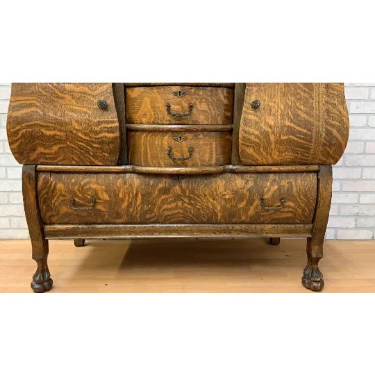 1930s Vintage Empire Quarter Sawn Oak Buffet With Mirror Chairish