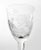 1940s Vintage Set of 5 Etched Rose Floral Wine Glasses For Sale - Image 4 of 5