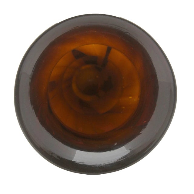 1980s German Posy Vase with Concave Ribs & Toffee and Caramel Swirls, 1980 For Sale - Image 5 of 6