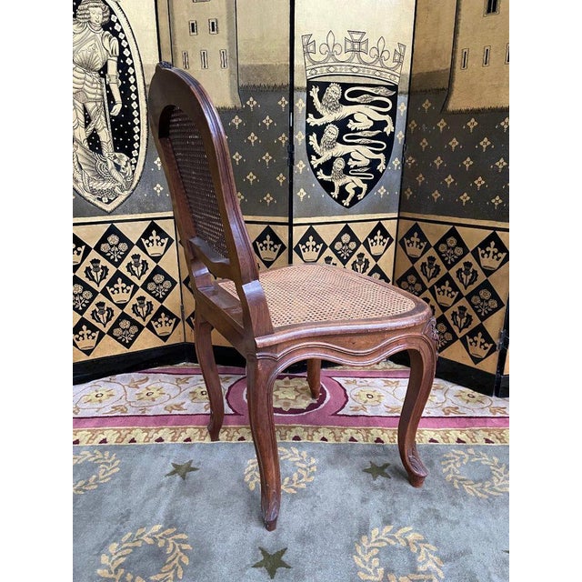 Louis XV Walnut and Caning Chairs, Set of 4 For Sale - Image 5 of 8