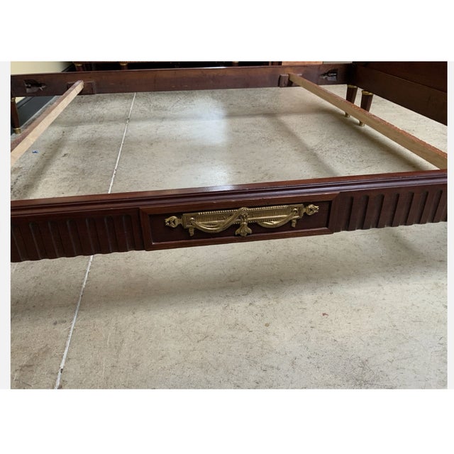 Antique Art Nouveau Ornate Bed in Fire-Gilt Bronze, 1900 For Sale - Image 9 of 10